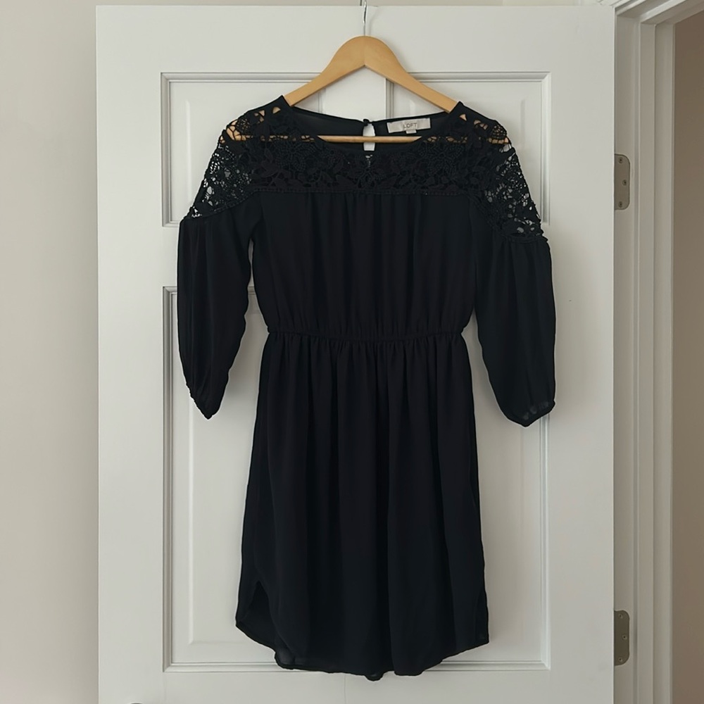 LOFT Dark Navy Blue Dress